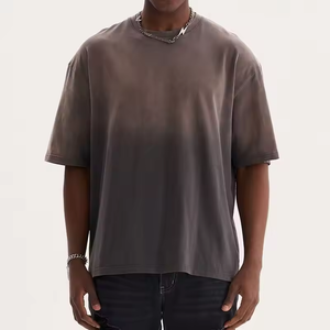 เสื้อยืดลำลองโอเวอร์ไซส์สำหรับผู้ชายเสื้อยืดผ้าคอตตอนสไตล์วินเทจผ้า100% ซีดจางออกแบบได้ตามต้องการ - Product Image 5