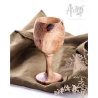 Gobelet artisanal en bois d'olivier ArtisRaw - Écologique et résistant à la chaleur - Vaisselle classique pour les fêtes en provenance de Tunisie