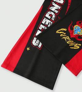 2025 Pantalones de chándal con estampado personalizado para hombre Joggers de pierna acampanada con cordón de alta calidad con diseño de letra impresa - Product Image 2