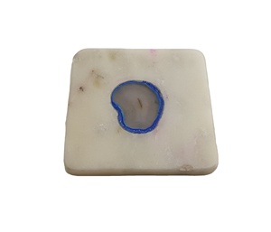 Hot Designer Agate naturelle et pierre de marbre gris avec sous-verres personnalisés polis de haute qualité Sous-verres en ardoise en marbre - Product Image 4