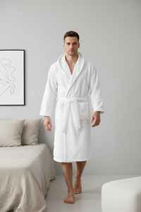 Wholesale Heavy Weight 890g Turkish Cotton Hotel Bathrobe Soft Absorbent Premium Unisex Spa Home <b>Robe</b> - Product Image 2
