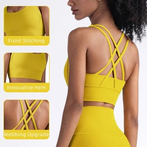 Moda de verano Cross Back Mujeres Sujetadores deportivos Fitness Tank Top Transpirable Mujeres Yoga Tops Sujetador Crop Top Gym Wear Mujeres - Product Image 1