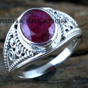 Bague de création de bijoux pour filles, argent Sterling 925, bijoux de pierres précieuses rubis, design de pierre précieuse fait main de bonne qualité - Product Image 6