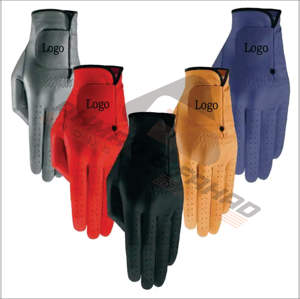 OEM Service Unisex 100% calidad superior Real Cabretta cuero hombres múltiples colores elección guantes de golf con logotipo personalizado - Product Image 2