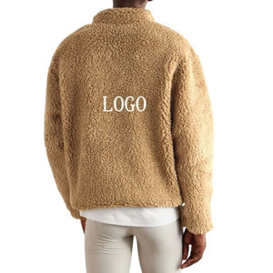 เสื้อฮู้ดผ้าฟลีซคอตั้งแบบกำหนดเองสำหรับฤดูหนาว ผ้าพรีเมียม อุ่น นุ่ม สวมใส่สบาย สไตล์ลำลอง สตรีทแวร์ - Product Image 2