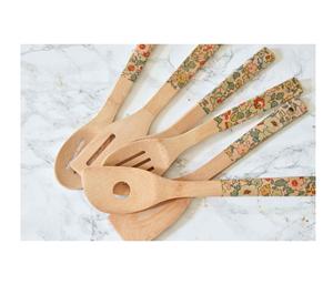 Ensemble de 6 ustensiles en bois SmartBuy de Flipkart, ensemble de bols de cuisson très vendus, fabriqué en Inde, comprenant un ensemble de serveurs à salade en bois - Product Image 2
