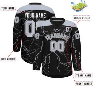 Maillots de hockey sur glace OEM avec sublimation de numéro personnalisé ou conception en sergé vente directe en usine en stock - Product Image 2
