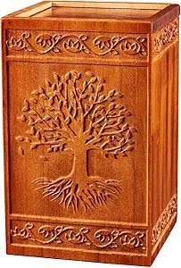 Urnas de cremación de madera modernas hechas a mano de estilo americano, urnas funerarias decorativas para hombres y mujeres - Product Image 4
