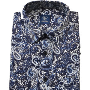 AOP Print Chemise à manches courtes pour homme 100% coton Motif solide décontracté et formel Respirant et durable pour un look d'été parfait - Product Image 6