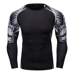 Camisetas de Manga Larga para Hombre, Rashguards de MMA de Alta Calidad en Venta, Diseño de Sublimación Personalizado, Rashguard de Fitness para Adultos - Product Image 3