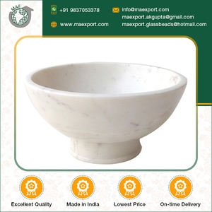 Design moderne le plus vendu de qualité supérieure décoratif pour la maison de grande taille grand bol en marbre de couleur blanche de l'exportateur indien - Product Image 2