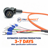 Câble d'alimentation servo PAICONNECT S6-L-M12 compatible Inovance pour moteur ISMH3 2,9 kW, longueur personnalisée, remplacement et maintenance