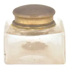 Pot d'encre rectangulaire en verre transparent fait à la main, Vintage, fabriqué en inde, achetez aux prix les plus bas sur inde Arts Palace BO-61