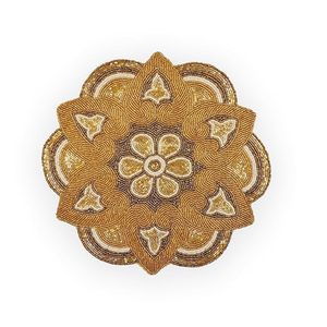 ที่รองจานลูกปัดรูปดาวทำด้วยมือสำหรับโต๊ะอาหารงานแต่งงานงานคริสต์มาสและงานชุมนุมของครอบครัวสำหรับงานเลี้ยง - Product Image 2