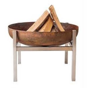 Fosse à feu ronde en fer avec support noir, accessoires de jardin, noël, hiver, pâques, foyer à bois - Product Image 4