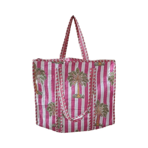 กระเป๋าทรงสี่เหลี่ยมทำด้วยมือผ้าฝ้ายอินเดียแบบเปิดปิดสำหรับฤดูร้อน - Product Image 1