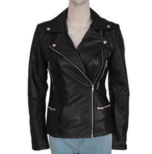 Automne hiver Vintage acide dames veste en cuir chaud manteau mode femmes Simple plaine blanc PU veste manteau avec fermeture éclair respirant - Product Image 5