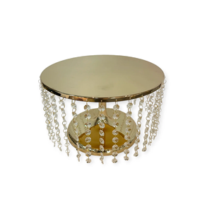 Présentoir à gâteau luxueux en métal et cristal transparent, présentoir à cupcake rond, pièce maîtresse de table décorée, fini personnalisé, les mieux notés - Product Image 4