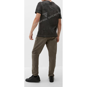 Custom Men's High Quality <b>Drop</b> Shoulder <b>Acid</b> Washed T-Shirt Lightweight Breathable Quick Dry Streetwear 100% Cotton T-Shirt - Product Image 4