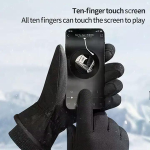 Gants de mitaines en cuir imperméables à l'eau de vente chaude pour l'hiver Gants confortables pour temps froid Logo personnalisé pour les sports de plein air - Product Image 2