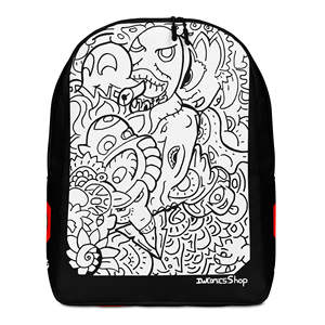 Cómics IW # Mochila Infantil con Diseño de Labios de Pez, Estilo Doodle, para Uso Diario - Product Image 1