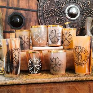 Taza de cuerno de búfalo natural hecha a mano, taza rústica ecológica, duradera y elegante, perfecta para café, té, whisky, Oficina - Product Image 1