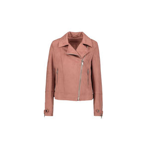 Vestes en cuir pour femmes Pink Ladies 100% cuir, design personnalisé, manteau en cuir formel pour femmes, poches latérales, poignets avec fermeture éclair, style tendance - Product Image 5