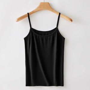 เสื้อครอปเซ็กซี่เสื้อแขนกุดผ้าไหมน้ำแข็งสำหรับผู้หญิงเสื้อกล้ามเว้าหลังไร้ตะเข็บเสื้อเกาะอกชุดชั้นในเสริมบรา - Product Image 1