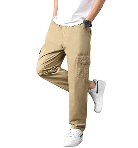 Logo personnalisé OEM Pantalon de jogging cargo pour hommes avec plusieurs poches Pantalon de survêtement droit personnalisé Pantalons pour hommes Pantalons cargo - Product Image 5