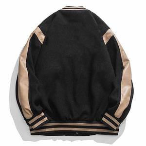 100% haute qualité hommes Vintage Varsity hiver veste lettre motif toile col montant - Product Image 2