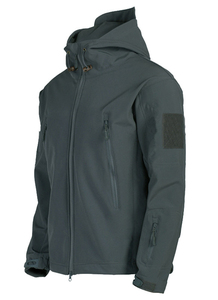 Chaqueta Softshell Impermeable, Ecológica, Transpirable y de Secado Rápido para Hombre, con Bordado, Capucha Negra, Marca MIRAJ INTERNATIONAL - Product Image 5