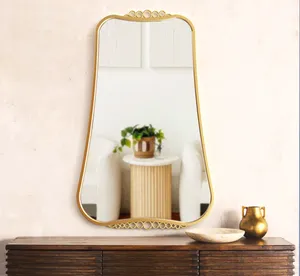 <b>Rectangle</b> <b>Wall</b> <b>Mirror</b> 27x45.5 inch Gold Metal <b>Mirror</b> <b>for</b> Bedroom Bathroom Living Room Premium Deep Iron Frame - Product Image 5