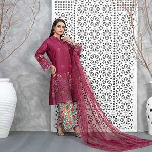 ชุดเดรสใส่ทำงานแบบสุภาพสำหรับผู้หญิงชุดเดรสผ้าคอตตอนสไตล์ซาลวาร์คาเมซสำหรับ01139งานปาร์ตี้รุ่นล่าสุด2025-2026 - Product Image 2