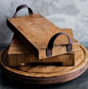 ถาดไม้พิมพ์ลายแกะสลักรูปทรงสี่เหลี่ยมและงานหัตถกรรมอินเดีย - Product Image 5