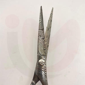 กรรไกรตัดผมเหล็กดามัสกัสแท้สำหรับมืออาชีพกรรไกรตัดผมคมสำหรับตัดผม - Product Image 3