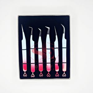 แหนบต่อขนตา45/75/90องศานาโนจับสแตนเลสเครื่องมือความงามที่มีการพิมพ์โลโก้ - Product Image 1