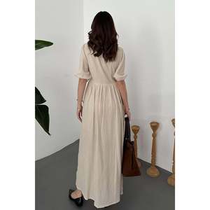 Beige <b>Muslin</b> Long <b>Dress</b> - Beige - Product Image 5