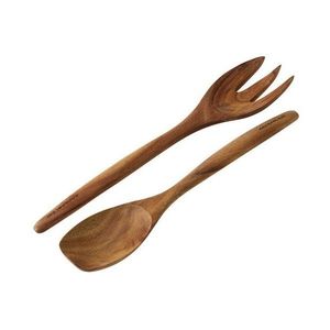 Juego de Servidores de Ensalada de Madera de Alta Calidad, Color Natural, Apto para Alimentos, con Mango Sostenible, para Uso en el Hogar y en Hoteles - Product Image 3