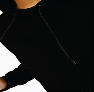 Venta al por mayor por encargo de las mujeres Sky Script recortada Sudadera con capucha 45% algodón 55% poliéster forro polar Blackout Puff impresión invierno - Product Image 4