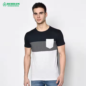 Meilleur fournisseur pakistanais de t-shirts pour hommes en polyester/coton de haute qualité, coupe ample, logo personnalisé sur le devant, anti-boulochage, respirant - Product Image 3