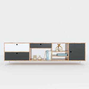 SFKTV009- ยูราน 2 ดีไซน์มินิมอล ไม้ยางพารา เค ทีวี 200x40x55 ซม. - Product Image 2