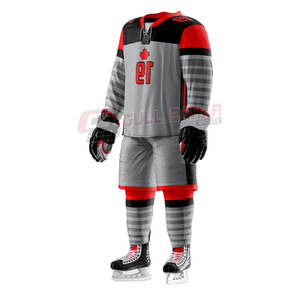 Uniforme de equipo de hockey sobre hielo con tela duradera y codos reforzados Uniforme de hockey sobre hielo sublimado para hombres - Product Image 3