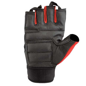 Custom Design Logo Leather/Neoprene Workout Weight Lifting Gloves Hand Grips <b>Slip</b> Resistant Custom Size Gym Fitness Training - Product Image 5