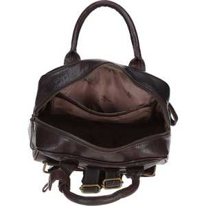 Mochila de cuero con diseño de logotipo impreso personalizado de alta calidad, cierre de cremallera, forro de cuero genuino, marco interno, precio al por mayor - Product Image 5