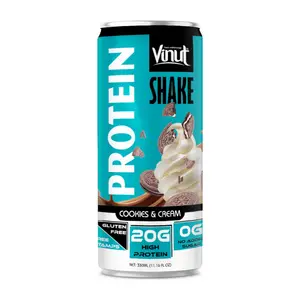 Protein Milk Shake Cookies 330ml 24Pack VINUT - 20g Protein 0g Added Sugar Lactose Free Free Sample Wholesale Suppliers