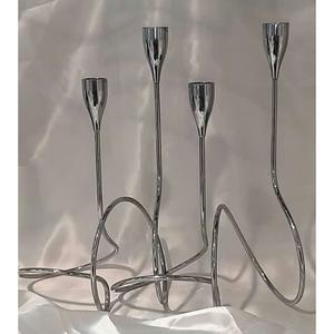 Accueil Hôtel Restaurant Fournitures Table À Manger Décoration Chandelier En Métal Argenterie Bougeoir En Prix De Gros - Product Image 3