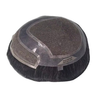 Toupet pour homme Taz Hair, perruque 100% cheveux humains, densité brute 60%-150%, cheveux indiens Remy, pièces imperméables, vague d'eau - Product Image 5