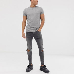 Service OEM, t-shirt surdimensionné élégant pour homme avec logo personnalisé imprimé, fabrication en usine, faible MOQ, couleur unie, matière en coton de bambou sexy - Product Image 2