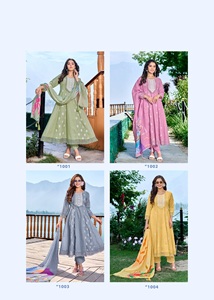 Costume Chikan Work Dupatta de qualité supérieure avec travail manuel et collection de festivals d'impression numérique Lilin - Product Image 6