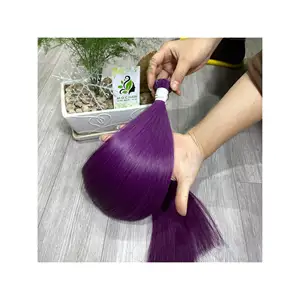 Cinta Remy Natural de alta calidad, Color púrpura, extensión de cabello, Unión de queratina de punta plana, Europeo, de lujo, I /U/V